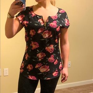 Long floral blouse